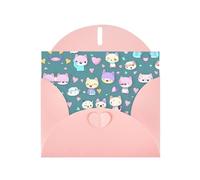 BROLEO Pink Greeting Card Cute little fox Picture for Christmas, Children's Birthday, Valentine's Day, and Party Invitation