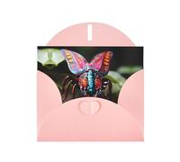 BROLEO Pink Greeting Card Strange Insects Picture for Christmas, Children's Birthday, Valentine's Day, and Party Invitation