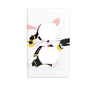 BROLEO Pirate Rabbit with Two Guns Printing Double Socket Wall Panel Decorative is Durable and Suitable for Socket Light Switch Accessories 4.5x2.76in