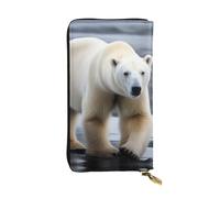 BROLEO Polar Bear Picture Leather Long Clutch Wallet for Fashionable Girls and Women - Durable, Stylish, and Functional