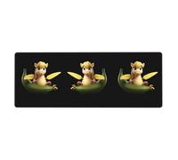 BROLEO Pony Lying On A Banana Printing Extra Large Mouse Pad, Computer Office Anti Slip Gaming Keyboard Thickened Version 12x31.5in