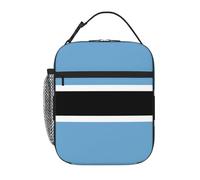 BROLEO Portable Insulated Lunch Bag Flag of Botswana Printed Reusable Lunch Bag Durable for Men and Women Easy Carrying