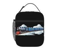BROLEO Portable Insulated Lunch Bag Train Passing Through The Clouds Picture Reusable Lunch Bag Durable for Men and Women