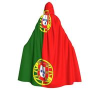 BROLEO Portuguese Flag Printing Halloween Adult Hooded Cape Men'S And Women'S Clothing Mantle Role-Playing
