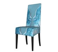 BROLEO Protection cover for dining chair Sky blue wings Printed - Soft, Comfortable, Needed Stretchable for Most Armless Chair