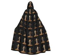 BROLEO Pumpkin Tree Root Monster Prints Halloween Adult Hooded Cloak for Costume Parties and Theme Events