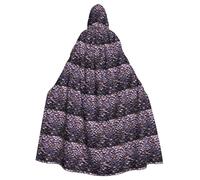 BROLEO Purple Fish Scales Printing Halloween Adult Hooded Cape Men'S And Women'S Clothing Mantle Role-Playing