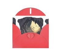 BROLEO Red Greeting Card A cave full of bats Prints Perfect for Valentine's Day, Wedding Anniversary & Party Invitations