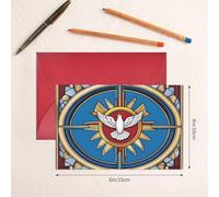 BROLEO Red Greeting Card holy spirit christia Picture for Christmas, Children's Birthday, Valentine's Day, and Party Invitation