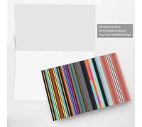 BROLEO Red Greeting Card Irregular vertical lines Picture for Christmas, Children's Birthday, Valentine's Day, and Party Invitation