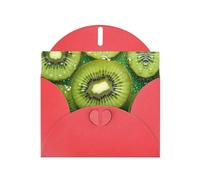 BROLEO Red Greeting Card kiwi fruit Picture for Christmas, Children's Birthday, Valentine's Day, and Party Invitation