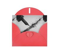 BROLEO Red Greeting Card Pen strokes Prints Perfect for Valentine's Day, Wedding Anniversary & Party Invitations