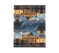 BROLEO Red Greeting Card St Peter's Basilica Picture for Christmas, Children's Birthday, Valentine's Day, and Party Invitation
