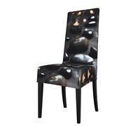 BROLEO Removable Dining Chair Covers Black Mystery Heart Stone Picture - Soft, Comfortable, Wrinkle Resistant, No Ironing Needed Stretchable for Most Armless Chair