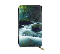 BROLEO River in The Forest Picture Leather Long Clutch Wallet for Fashionable Girls and Women - Durable, Stylish, and Functional