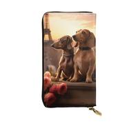 BROLEO Romantic Dachshunds Picture Leather Long Clutch Wallet for Fashionable Girls and Women - Durable, Stylish, and Functional