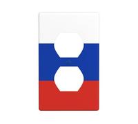 BROLEO Russian Flag Printing Double Socket Wall Panel Decorative is Durable and Suitable for Socket Light Switch Accessories 4.5x2.76in