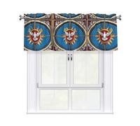 BROLEO Short Curtains with Valance Rod 54x18in holy spirit christia Printed for Kitchen, Bathroom, bedroom, Studio, Fits Most Standard or Decorative Curtain Rods