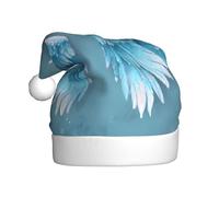 BROLEO Sky blue wings Printed Christmas Hat for Adult quality accessory soft, lightweight, and fluffy