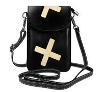 BROLEO Small Cell Phone Purse 7.6x4.9in Irresible Scars Prints Leather Crossbody Flap Phone Case For Women, Perfect For Walking, Camping