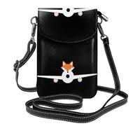 BROLEO Small Cell Phone Purse 7.6x4.9in Little Fox Following His Dream Prints Leather Crossbody Flap Phone Case For Women, Perfect For Walking, Camping