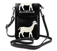 BROLEO Small Cell Phone Purse 7.6x4.9in Little Sheep On The Lace Bridge Prints Leather Crossbody Flap Phone Case For Women, Perfect For Walking, Camping