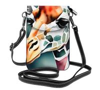 BROLEO Small Cell Phone Purse 7.6x4.9in Stylish Animal Watercolor Giraffe Prints Leather Crossbody Flap Phone Case For Women, Perfect For Walking, Camping