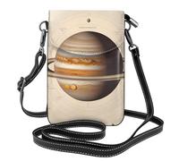 BROLEO Solar System Jupiter Printing Small Leather Women'S Crossbody Flip Phone Bag, Waterproof And Durable
