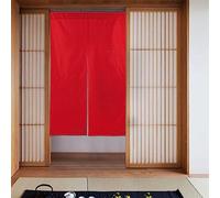 BROLEO Solid color red printing Door curtain partition splicing privacy protection suitable for kitchen, bathroom, room 34x56in