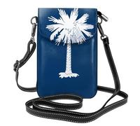 BROLEO South Carolina Flag Printing Small Leather Women'S Crossbody Flip Phone Bag, Waterproof And Durable