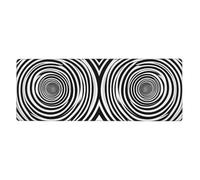 BROLEO Spiral Optical Illusion Gif Printing Extra Large Mouse Pad Strong Adhesion, Durable, Precise Locking Edge 12x31.5in