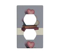 BROLEO Stacking Love Printing Double Socket Wall Panel Decorative for Residential and Commercial Areas 4.5x2.76in