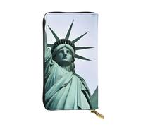 BROLEO Statue of Liberty in NYC Picture Leather Long Clutch Wallet for Fashionable Girls and Women - Durable, Stylish, and Functional