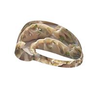 BROLEO Steamed Dumplings Printing Sports Headband for Women Sweat Proof Bandeau Summer Elastic Band