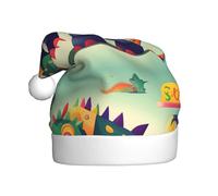 BROLEO Stylish Learning Alphabets with Dinosaurs Printed Christmas Hat for Adult quality accessory soft, lightweight, and fluffy