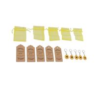 BROLEO Sunflower Party Favors Wedding Birthday 30 Sunflowers for Tags Keychain Keyring Packs