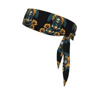 BROLEO Sunflower Witch printing Sports headscarf, sweat absorbing and breathable, motion headband, double-sided kerchief