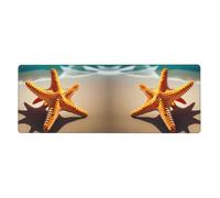 BROLEO Sunny Day Beach Starfish Printing Extra Large Mouse Pad Strong Adhesion, Durable, Precise Locking Edge 12x31.5in