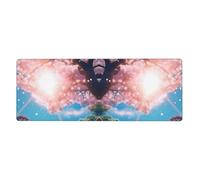 BROLEO Sunshine Under The Trees Printing Extra Large Mouse Pad, Computer Office Anti Slip Gaming Keyboard Thickened Version 12x31.5in