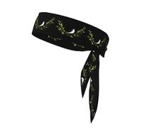BROLEO Swallow among thorns printing Sports headscarf, sweat absorbing and breathable, motion headband, double-sided kerchief