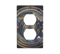 BROLEO Tarot Compass Printing Double Socket Wall Panel Decorative for Residential and Commercial Areas 4.5x2.76in