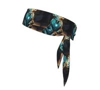 BROLEO Tetragonal Beast printing Sports headscarf, sweat absorbing and breathable, motion headband, double-sided kerchief