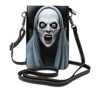 BROLEO The devil under the cloak printing Ladies' mobile phone with leather foreskin, crossbody flip cover, small adjustable shoulder strap