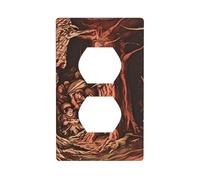 BROLEO The Man in The Treehouse Printing Double Socket Wall Panel Electrical Socket Cover Plate is Shatter Resistant and Durable 4.5x2.76in