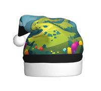 BROLEO The valley is filled with balloons Printed Christmas Hat for Adult quality accessory soft, lightweight, and fluffy