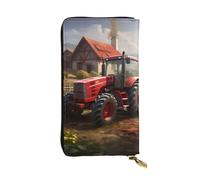 BROLEO Tractor Farm Picture Leather Long Clutch Wallet for Fashionable Girls and Women - Durable, Stylish, and Functional