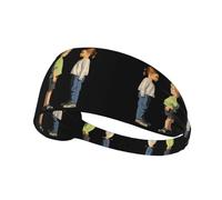BROLEO Turn Around and Meet You Printing Sports Headband for Women Sweat Proof Bandeau Summer Elastic Band
