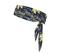 BROLEO Two Wolves Whistling at the Moon printing Sports headscarf, sweat absorbing and breathable, motion headband, double-sided kerchief