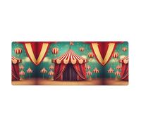 BROLEO Vintage Circus Background Printing Extra Large Mouse Pad Strong Adhesion, Durable, Precise Locking Edge 12x31.5in