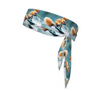 BROLEO Water Skiing fox Squirrel Prints Sports headscarf, sweat absorbing and breathable, motion headband, double-sided kerchief